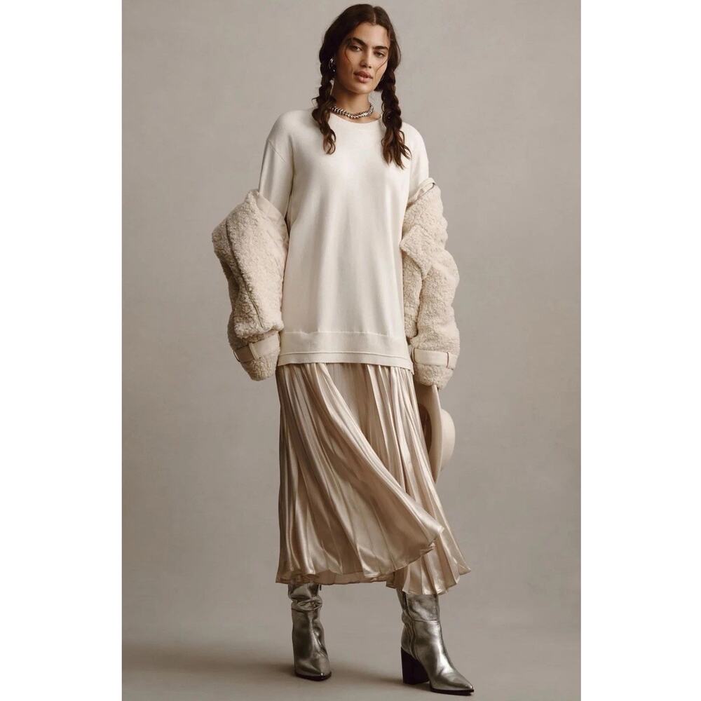 Anthropologie Twofer Sweater Dress Set Beige‎ XL